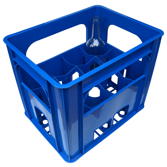 Plastic Bottle Crate Holds 12 Wine Bottles
